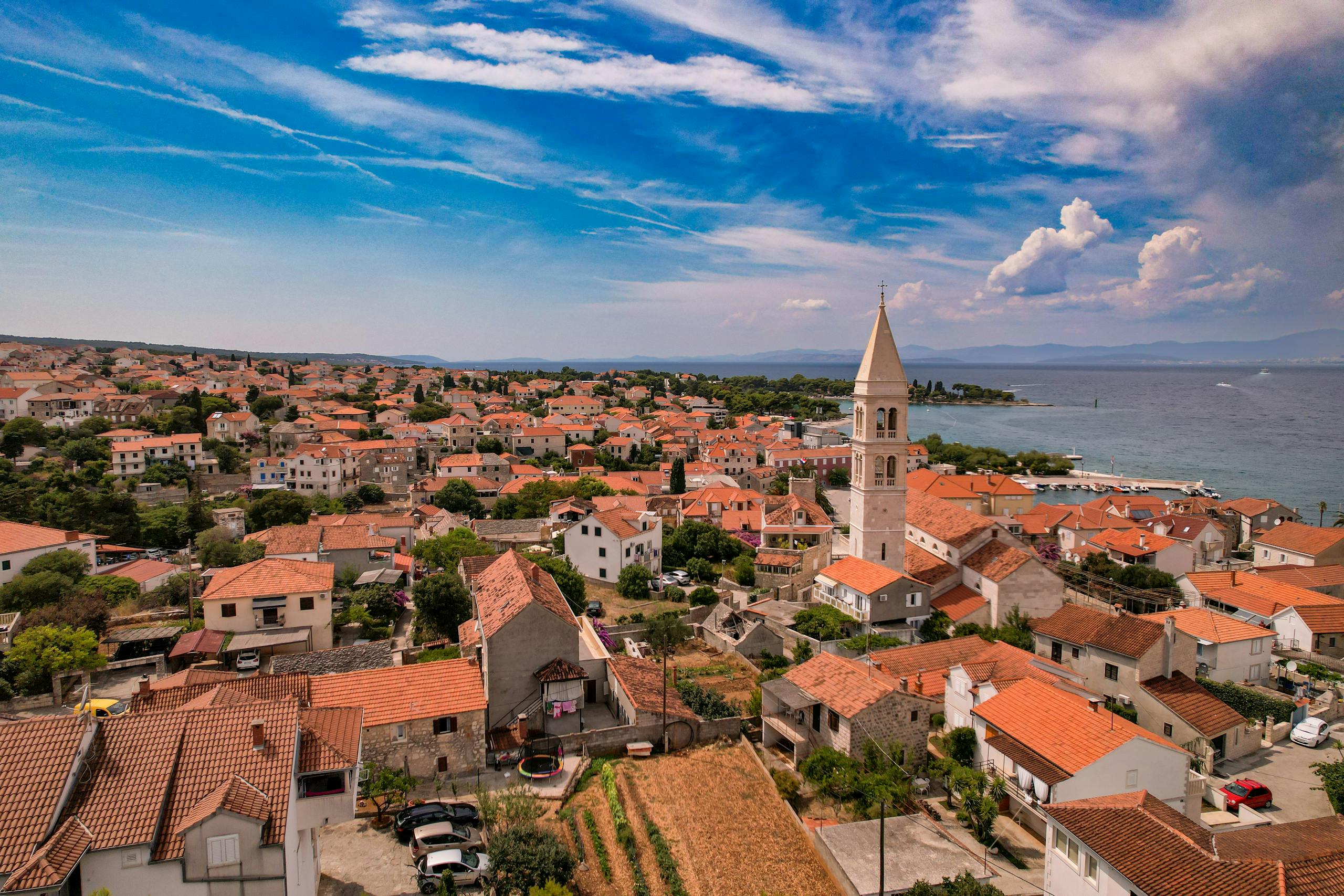 The town of kastela is surrounded by water